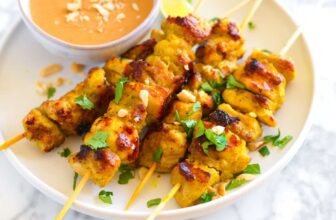 Chicken Satay Recipe with Peanut Sauce